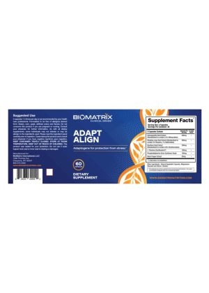 Biomatrix Adapt Align -- adaptogens, cognitive support - Back