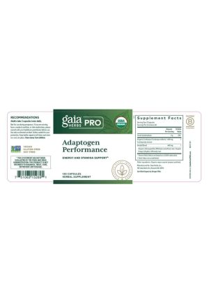Gaia Herbs Adaptogen Performance — Energy and Stamina Support - Back