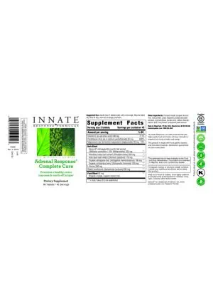 Innate Response Adrenal Response(R) Complete Care -- stress support, fatigue relief - Back