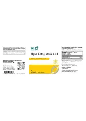 SFI Health Alpha-Ketoglutaric Acid — Nervous System Support, Metabolism - Back