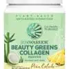 Sunwarrior Beauty Greens Collagen Booster Pina Colada - plant-based collagen, anti-aging hydration