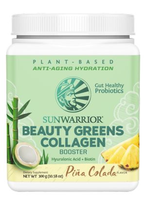 Sunwarrior Beauty Greens Collagen Booster Pina Colada - plant-based collagen, anti-aging hydration