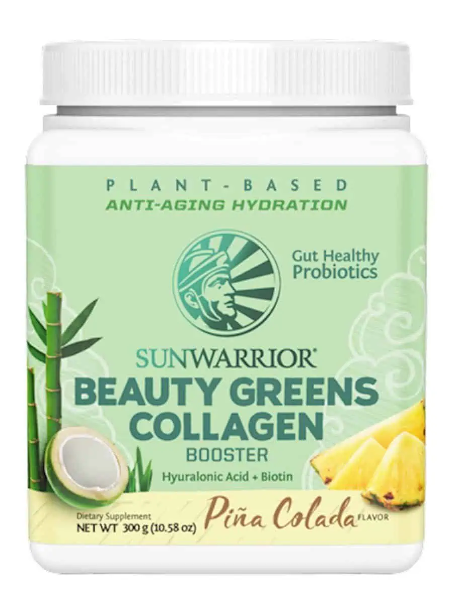 Sunwarrior Beauty Greens Collagen Booster Pina Colada - plant-based collagen, anti-aging hydration