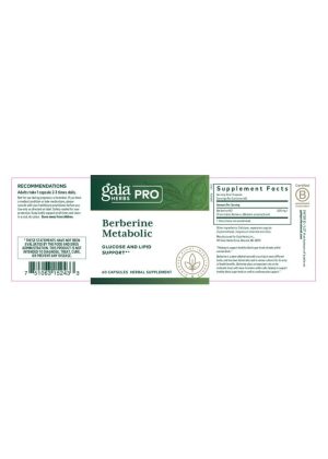 Gaia Herbs Berberine Metabolic — Glucose and Lipid Support - Back