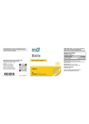 SFI Health Biotin — Hair and Nail Support, Healthy Metabolism - Back