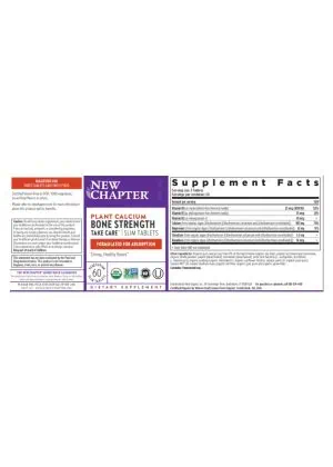 New Chapter Bone Strength Take Care(TM) -- organic calcium, bone support - Back