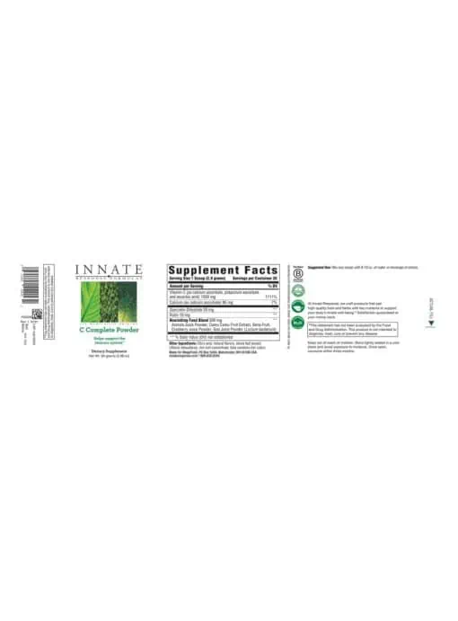 Innate Response C Complete Powder -- immune support, vitamin C - Back