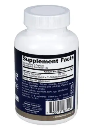 Jarrow Formulas CDP Choline 250mg -- brain function support, cognitive enhancement - Back