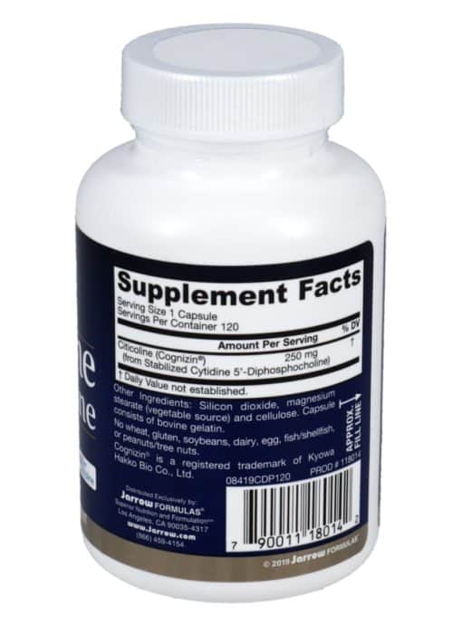 Jarrow Formulas CDP Choline 250mg -- brain function support, cognitive enhancement - Back