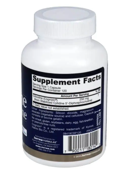 Jarrow Formulas CDP Choline 250mg -- brain function support, cognitive enhancement - Back