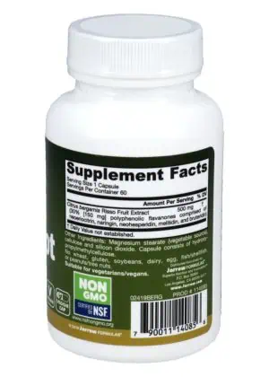 Jarrow Formulas Citrus Bergamot 500mg -- cholesterol support, blood glucose metabolism - Back