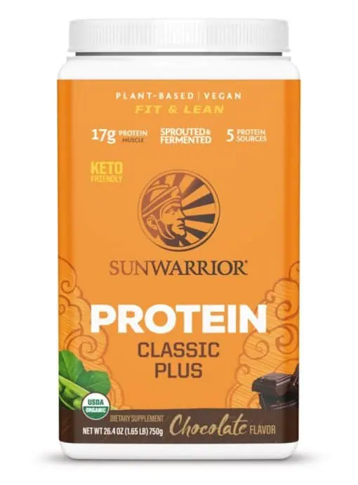 Sunwarrior Classic Plus Protein Chocolate -- plant-based protein, superfood blend