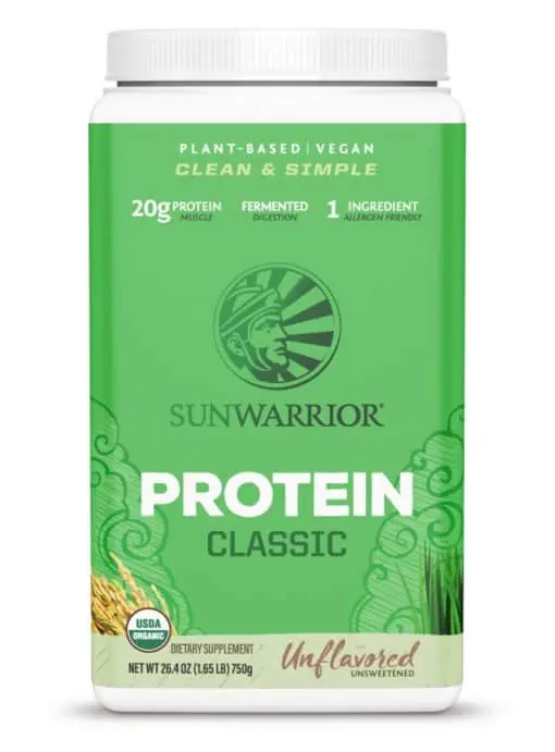 Sunwarrior Classic Protein Natural -- plant-based protein, hypoallergenic protein