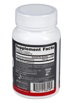 Jarrow Formulas Co-Q10 200mg -- cholesterol antioxidant, cellular energy - Back