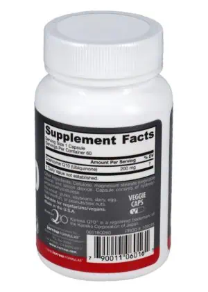 Jarrow Formulas Co-Q10 200mg -- cholesterol antioxidant, cellular energy - Back