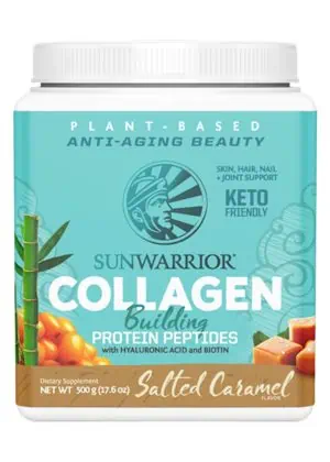 Sunwarrior Collagen Builder Salted Caramel -- plant-based collagen, anti-aging beauty