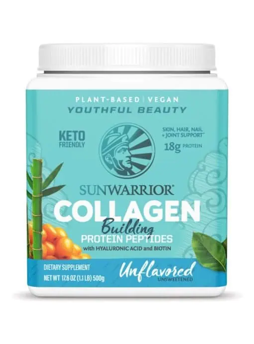 Sunwarrior Collagen Builder Unflavored -plant-based collagen, vegan protein