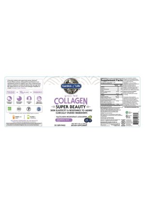 Garden of Life Collagen SuperBeauty — collagen supplement, skin elasticity - Back