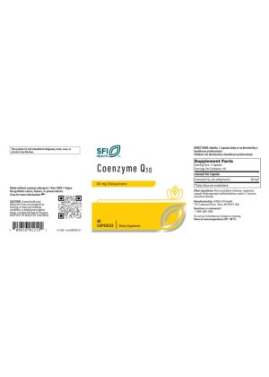 Coenzyme Q10 by SFI Health — Ubiquinone, Vegan Capsules - Back