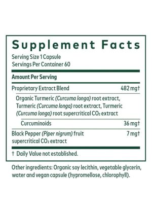 Gaia Herbs Curcuma Supreme — Cytokine Support, Turmeric Extract - Back