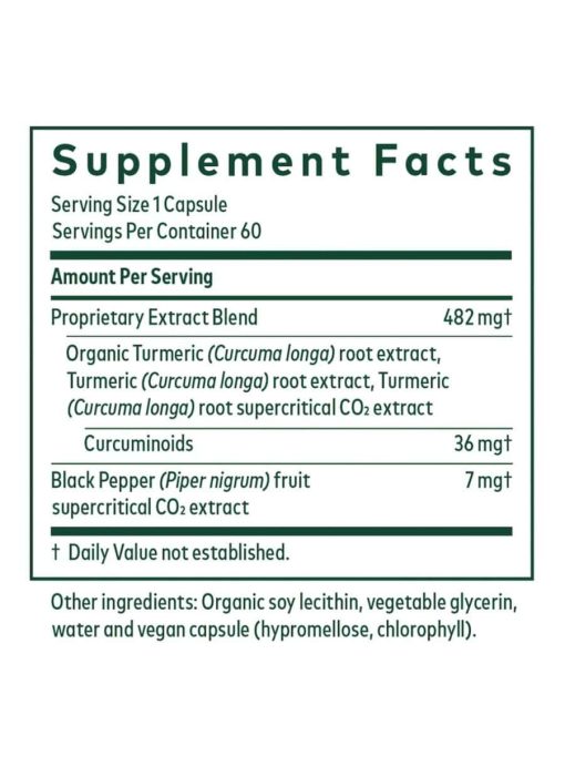 Gaia Herbs Curcuma Supreme — Cytokine Support, Turmeric Extract - Back