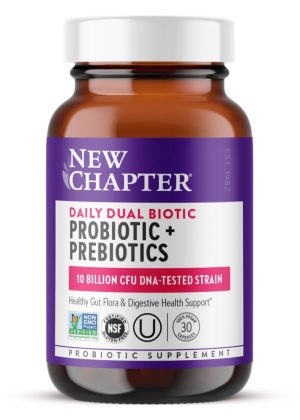 New Chapter Daily Dual Biotic Probiotic + Prebiotic -- gut health, digestive support