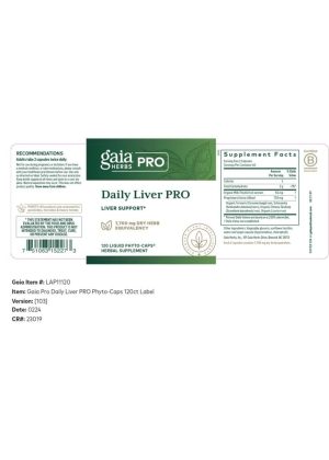 Gaia Herbs Daily Liver PRO — Liver Support, Herbal Supplement - Back