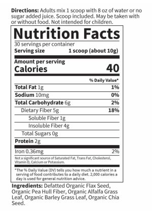 DetoxiFiber by Garden of Life — Organic Fiber Supplement, Detox Support - Back
