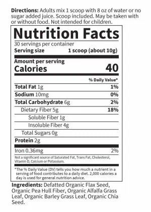 DetoxiFiber by Garden of Life — Organic Fiber Supplement, Detox Support - Back