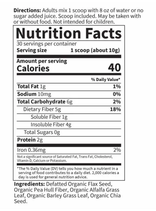 DetoxiFiber by Garden of Life — Organic Fiber Supplement, Detox Support - Back