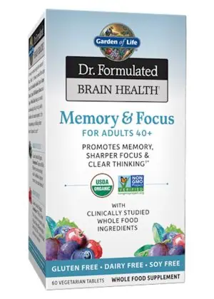 Garden of Life Dr. Formulated Brain Health — Memory & Focus, Brain Support