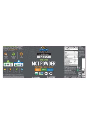 Garden of Life Dr. Formulated Keto Organic MCT Powder -- MCT powder, keto supplement - Back