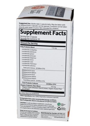 Garden of Life Dr. Formulated Probiotics Once Daily — Probiotic Supplement, Digestive Health - Back