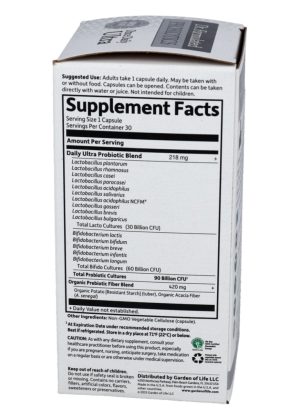 Garden of Life Dr. Formulated PROBIOTICS Once Daily Ultra -- probiotic supplement, immune support - Back