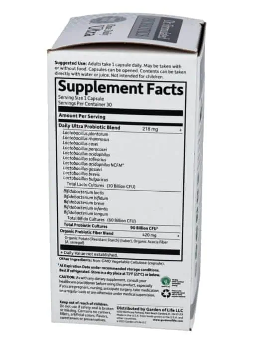 Garden of Life Dr. Formulated PROBIOTICS Once Daily Ultra -- probiotic supplement, immune support - Back