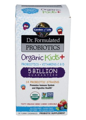 Dr. Formulated Probiotics Organic Kids+ — Probiotics, Vitamins C & D