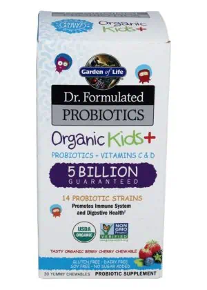 Dr. Formulated Probiotics Organic Kids+ — Probiotics, Vitamins C & D