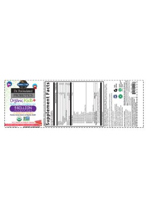 Dr. Formulated Probiotics Organic Kids+ — Probiotics, Vitamins C & D - Back