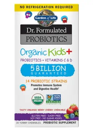 Garden of Life Dr. Formulated Probiotics Organic Kids+ 5 Billion CFU — Probiotics, Kids Health