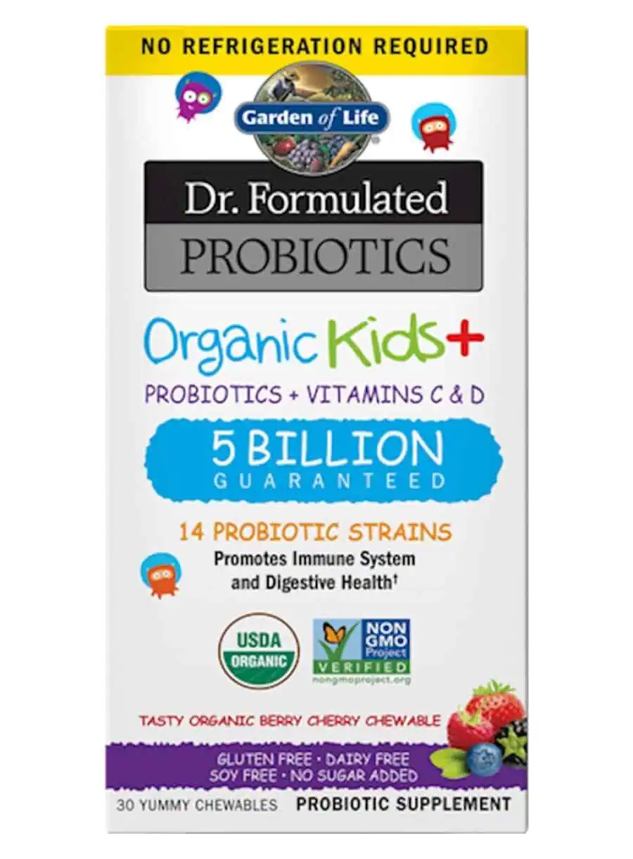 Garden of Life Dr. Formulated Probiotics Organic Kids+ 5 Billion CFU — Probiotics, Kids Health