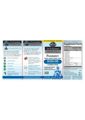 Garden of Life Dr. Formulated Probiotics Prostate+ — prostate health, digestive support - Back
