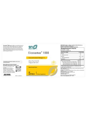 SFI Health Eicosamax 1000 — Omega-3 Supplement, Fish Oil - Back