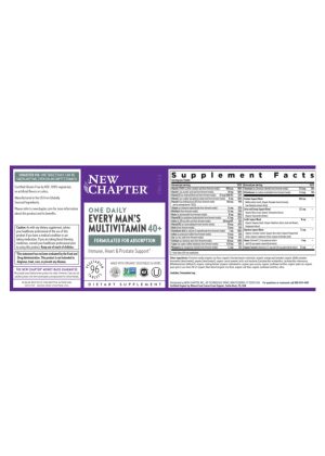New Chapter Every Man's One Daily 40+ -- multivitamin for men, energy support - Back