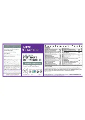 New Chapter Every Man's One Daily 40+ -- multivitamin for men, energy support - Back