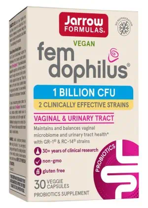 Jarrow Formulas Fem-Dophilus shelf stable 1 Billion Organisiums -- probiotic for women, vaginal health