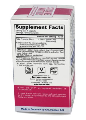 Jarrow Formulas Fem-Dophilus shelf stable 1 Billion Organisiums -- probiotic for women, vaginal health - Back