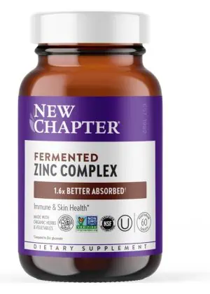 New Chapter Fermented Zinc Complex -- immune support, skin health