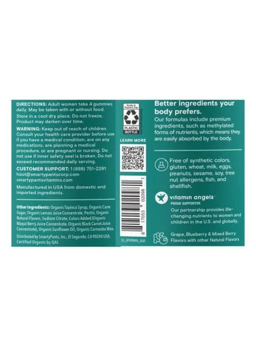 SmartyPants Organic Prenatal plus Multi & Omegas - Image 4