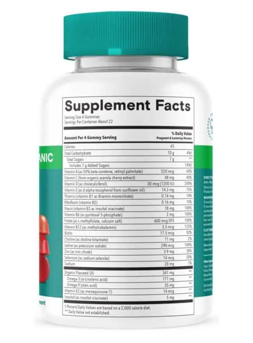 SmartyPants Organic Prenatal plus Multi & Omegas - Image 5