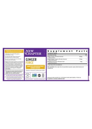 New Chapter Ginger Force(TM) -- ginger supplement, digestive health - Back